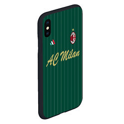 Чехол iPhone XS Max матовый AC Milan: Green Form, цвет: 3D-черный — фото 2