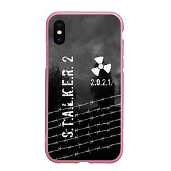 Чехол iPhone XS Max матовый STALKER 2021, цвет: 3D-розовый
