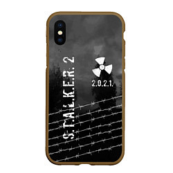 Чехол iPhone XS Max матовый STALKER 2021, цвет: 3D-коричневый
