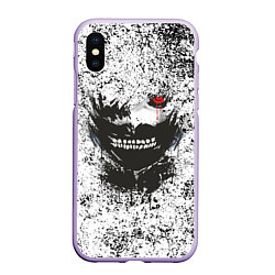 Чехол iPhone XS Max матовый Kaneki Ken: Tokyo Ghoul, цвет: 3D-светло-сиреневый