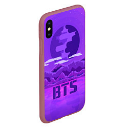 Чехол iPhone XS Max матовый BTS: Violet Mountains, цвет: 3D-малиновый — фото 2