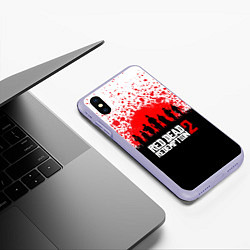 Чехол iPhone XS Max матовый RDR 2: Red Blood, цвет: 3D-светло-сиреневый — фото 2