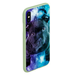 Чехол iPhone XS Max матовый Милый пёс, цвет: 3D-салатовый — фото 2