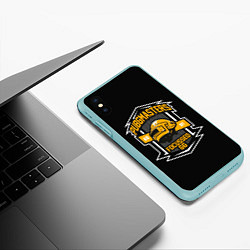 Чехол iPhone XS Max матовый PUBG: Focussed 66, цвет: 3D-мятный — фото 2