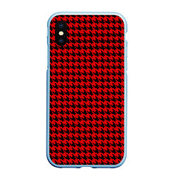 Чехол iPhone XS Max матовый Off-White: Red Fashion, цвет: 3D-голубой