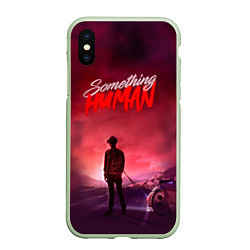 Чехол iPhone XS Max матовый Muse: Something Human, цвет: 3D-салатовый