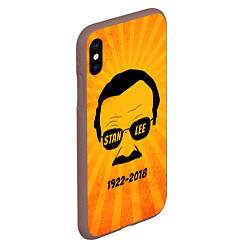 Чехол iPhone XS Max матовый Stan Lee 1922-2018, цвет: 3D-коричневый — фото 2