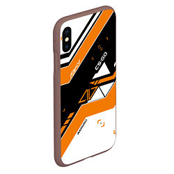 Чехол iPhone XS Max матовый CS:GO Asiimov Inverted, цвет: 3D-коричневый — фото 2