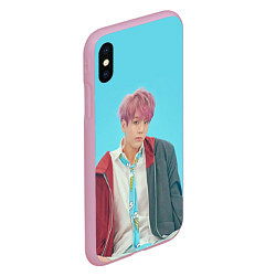 Чехол iPhone XS Max матовый BTS Jungkook, цвет: 3D-розовый — фото 2