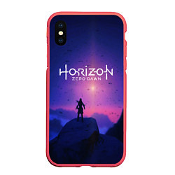 Чехол iPhone XS Max матовый Horizon Zero Dawn: Neon Space