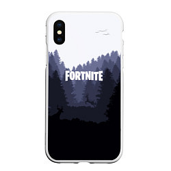 Чехол iPhone XS Max матовый Fortnite: Dark Forest