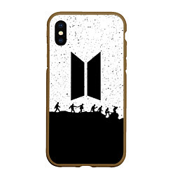 Чехол iPhone XS Max матовый BTS: Black Stars