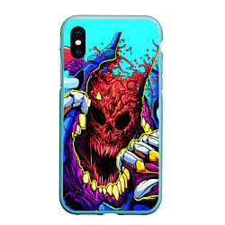 Чехол iPhone XS Max матовый CS:GO Hyper Beast, цвет: 3D-мятный