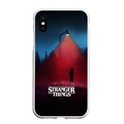 Чехол iPhone XS Max матовый Stranger Things: Red Lantern, цвет: 3D-белый