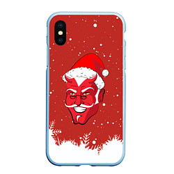 Чехол iPhone XS Max матовый Сатана Санта