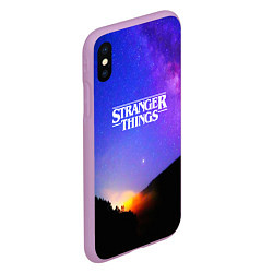 Чехол iPhone XS Max матовый Stranger Things: Space Rising, цвет: 3D-сиреневый — фото 2