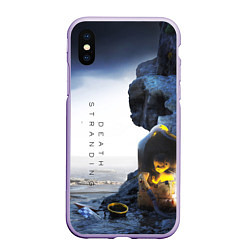 Чехол iPhone XS Max матовый Death Stranding: Exclusive, цвет: 3D-светло-сиреневый