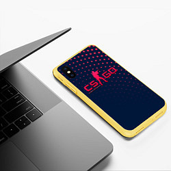 Чехол iPhone XS Max матовый CS:GO Pink Dotted, цвет: 3D-желтый — фото 2