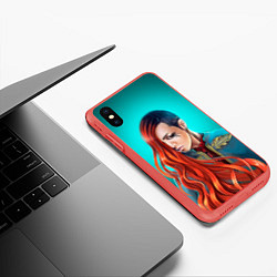 Чехол iPhone XS Max матовый Big Bang: G-Dragon, цвет: 3D-красный — фото 2