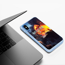 Чехол iPhone XS Max матовый BATTLEFIELD V, цвет: 3D-голубой — фото 2