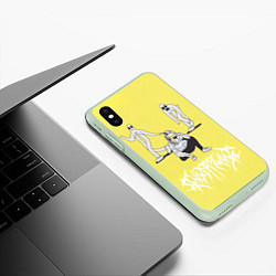 Чехол iPhone XS Max матовый Ghostemane Mercury, цвет: 3D-салатовый — фото 2