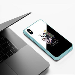 Чехол iPhone XS Max матовый Бездомный Бог, цвет: 3D-мятный — фото 2