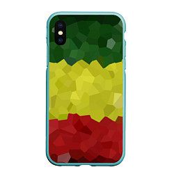 Чехол iPhone XS Max матовый Эфиопия, цвет: 3D-мятный
