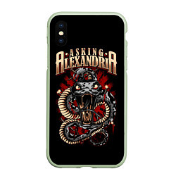 Чехол iPhone XS Max матовый Asking Alexandria: Stand Up And Scream, цвет: 3D-салатовый