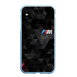 Чехол iPhone XS Max матовый BMW M: Polygon, цвет: 3D-голубой
