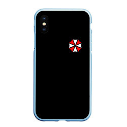 Чехол iPhone XS Max матовый UMBRELLA CORP, цвет: 3D-голубой