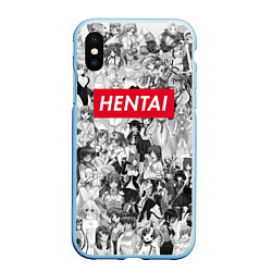 Чехол iPhone XS Max матовый HENTAI, цвет: 3D-голубой