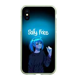 Чехол iPhone XS Max матовый Sally Face, цвет: 3D-салатовый