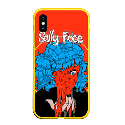 Чехол iPhone XS Max матовый Sally Face: Bloody Horror, цвет: 3D-желтый