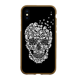 Чехол iPhone XS Max матовый Diamond Skull