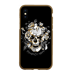 Чехол iPhone XS Max матовый Memento Mori, цвет: 3D-коричневый