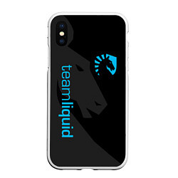 Чехол iPhone XS Max матовый TEAM LIQUID, цвет: 3D-белый