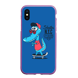 Чехол iPhone XS Max матовый Skate NYC