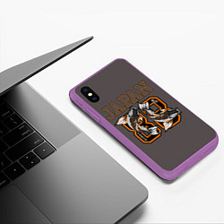 Чехол iPhone XS Max матовый Japan 88, цвет: 3D-фиолетовый — фото 2