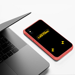 Чехол iPhone XS Max матовый ASAP Rocky Testing, цвет: 3D-красный — фото 2