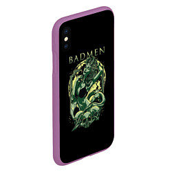 Чехол iPhone XS Max матовый Badmen, цвет: 3D-фиолетовый — фото 2