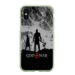 Чехол iPhone XS Max матовый God of War: Grey Day, цвет: 3D-салатовый