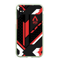 Чехол iPhone XS Max матовый Apex Cyrex, цвет: 3D-салатовый