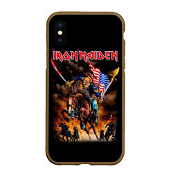 Чехол iPhone XS Max матовый Iron Maiden: USA Warriors