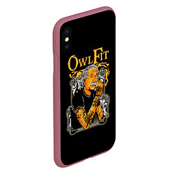Чехол iPhone XS Max матовый Owl Fit, цвет: 3D-малиновый — фото 2