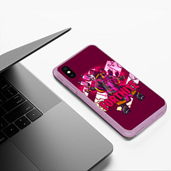 Чехол iPhone XS Max матовый Fortnite, цвет: 3D-сиреневый — фото 2