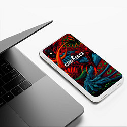 Чехол iPhone XS Max матовый CS:GO Hyper Beast, цвет: 3D-белый — фото 2