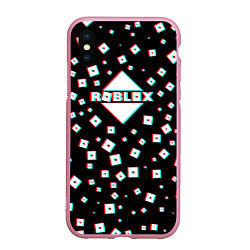 Чехол iPhone XS Max матовый Roblox Glitch, цвет: 3D-розовый