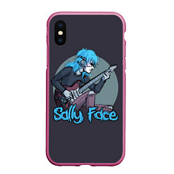 Чехол iPhone XS Max матовый Sally Face: Rock, цвет: 3D-малиновый