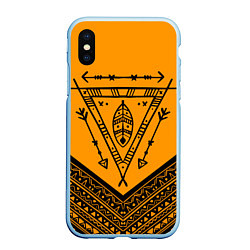 Чехол iPhone XS Max матовый Native American: Yellow Style