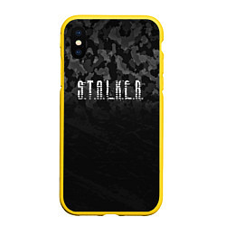 Чехол iPhone XS Max матовый STALKER: Dark Camo, цвет: 3D-желтый